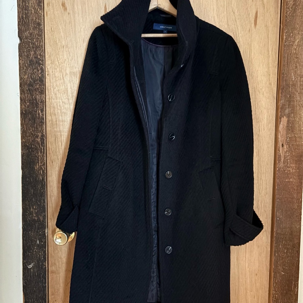 Cole Haan Alpaca Button Down Coat